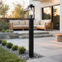 LumenXL Lampadaire extérieur noir rustique Lucia - 40 cm