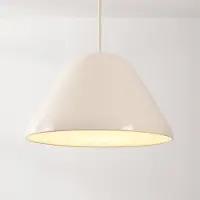 LumenXL Suspension Calyx en beige clair brillant avec intérieur blanc
