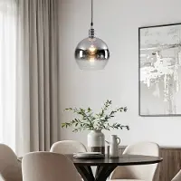 LumenXL Suspension design London - verre fumé effet miroir