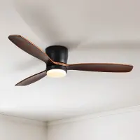 LumenXL Ventilateur de plafond été/hiver en bois avec température de couleur réglable - Flux