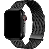IMoshion Bracelet magnétique milanais pour Apple Watch | 44/45/46/49 mm - Noir