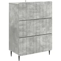 vidaXL Armoire à tiroirs Gris béton 66 x 34,5 x 92 cm