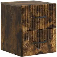 vidaXL Cabinet de chevet mural Chêne fumé 34,5 x 33 x 40 cm