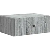 vidaXL Cabinet de chevet mural Sonoma gris 49 x 34,5 x 20 cm