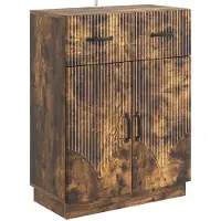 vidaXL Buffet en chêne fumé 66 x 34,5 x 87 cm, aggloméré