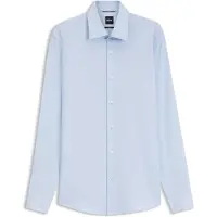 BOSS Chemise Slim en coton structuré mélangé thermorégulant