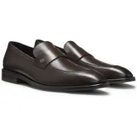 BOSS Mocassins en cuir à monogramme Double B