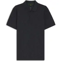 BOSS Polo en piqué de coton avec motif imprimé partout