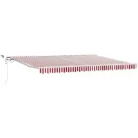 vidaXL , store enroulable rouge et blanc, 450 x 350 cm, polyester