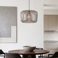 LumenXL Suspension Viro en métal gris clair – Ø38 cm