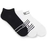 HUGO Lot de trois paires de chaussettes invisibles à rayures