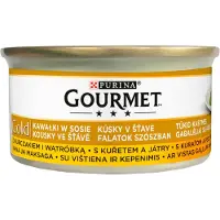 Gourmet Gold morceaux dans une sauce au poulet et au foie pour chat 12x85 g