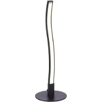 JUST LIGHT Lampe de table LED, noir, Wellen Design, H 30 cm