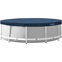 Intex 28082 Bâche de piscine ronde 366 cm Bâche de piscine Deluxe avec débord de 20 cm