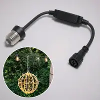 LumenXL Adaptateur de couplage E27 noir – pour connector une guirlande lumineuse à des lumières de Noël