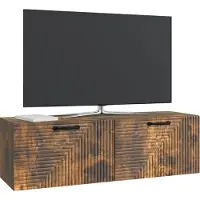 vidaXL Meuble TV mural en chêne fumé 98 x 31 x 30 cm