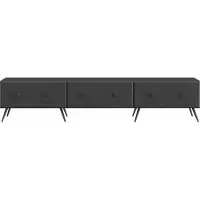 vidaXL Meuble TV noir 147 x 34,5 x 30 cm en aggloméré