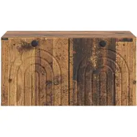 vidaXL Meuble TV mural en bois vieilli 59,5 x 41 x 30 cm