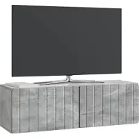 vidaXL Meuble TV mural 98 x 31 x 30 cm, gris béton