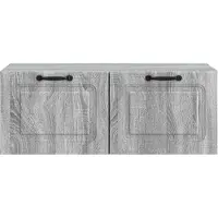 vidaXL Meuble TV mural , gris Sonoma, 78,5 x 41 x 30 cm