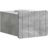 vidaXL Cabinet de chevet mural Gris béton 33 x 34,5 x 24 cm