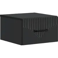 vidaXL Cabinet de chevet mural 2 pcs Noir 34,5 x 33 x 20 cm