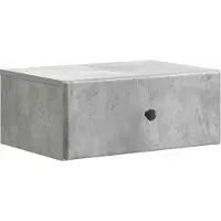vidaXL Cabinet de chevet mural Gris béton 49 x 34,5 x 20 cm