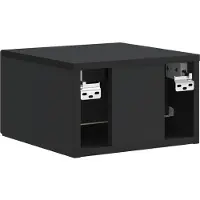 vidaXL Cabinet de chevet mural avec tiroir Noir 33 x 34,5 x 20 cm