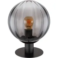 Globo Lighting Lampe de table Dallerta noir avec verre fumé