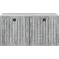 vidaXL Meuble TV mural Sonoma gris 59,5 x 41 x 30 cm