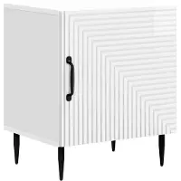 vidaXL Cabinet de chevet Blanc brillant 43 x 34,5 x 50 cm