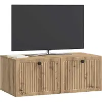 vidaXL Meuble TV mural 78,5 x 41 x 30 cm, chêne Artisan