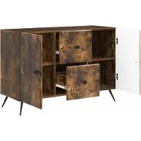 vidaXL Buffet en chêne fumé 89 x 34,5 x 60 cm, aggloméré
