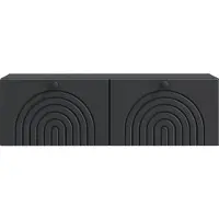 vidaXL Meuble TV mural Noir 98 x 31 x 30 cm Panneau de particules