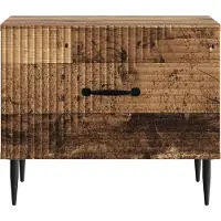 vidaXL Table basse à tiroirs en bois recyclé 49 x 50 x 40 cm Panneau de bois