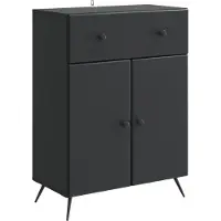vidaXL Buffet noir 66 x 34,5 x 90 cm en aggloméré