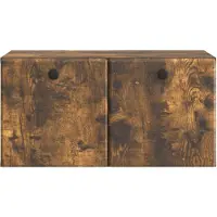 vidaXL Meuble TV mural 59,5 x 31 x 30 cm, chêne fumé