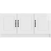 vidaXL Meuble TV , blanc brillant, 99 x 34,5 x 47 cm, aggloméré