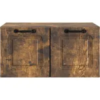 vidaXL Meuble TV mural en chêne fumé 59,5 x 41 x 30 cm
