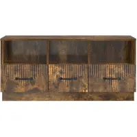 vidaXL Meuble TV en chêne fumé 102 x 34,5 x 47 cm en aggloméré
