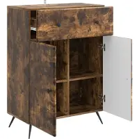 vidaXL Buffet en chêne fumé 66 x 34,5 x 90 cm, aggloméré