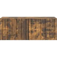 vidaXL Meuble TV mural, 78,5 x 31 x 30 cm, finition chêne fumé