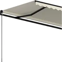 vidaXL Store manuel rétractable 350x250 cm Crème