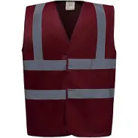 Yoko Pack 50 Gilet haute visibilit? Maroon - Yoko YHVW100 - Taille 2XL