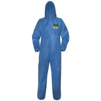 Uvex Combinaison chimique 5/6 Air Bleue à usage unique Imperméable aux particules Taille L