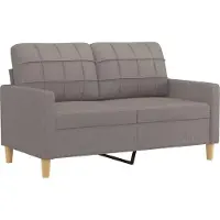 vidaXL Ensemble de canapés 4 pièces avec coussins Tissu Taupe