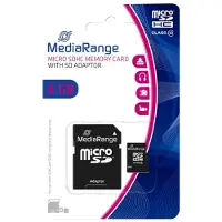 MediaRange SD MicroSD Card 8GB SD CL.10 incl. adaptateur