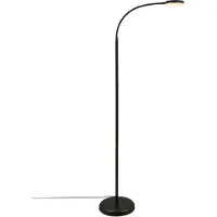 Valotorni - Lampadaire tactile, à intensité variable, orientable, fonction mémoire, lampadaire sur pied salon, lampe sur pied, 125,5x21x45cm, noir