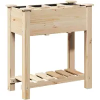 vidaXL Planteur de jardin avec grilles, 71x37x76 cm, en bois massif de sapin.