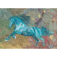 Heye Puzzle Puzzle Map Art - Horse - 2000 pièces